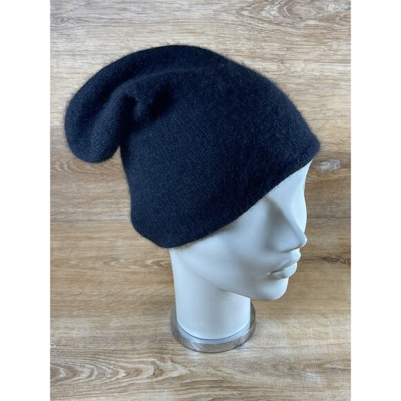 Henri Bendel Black Cashmere Slouchy Beanie main image 5